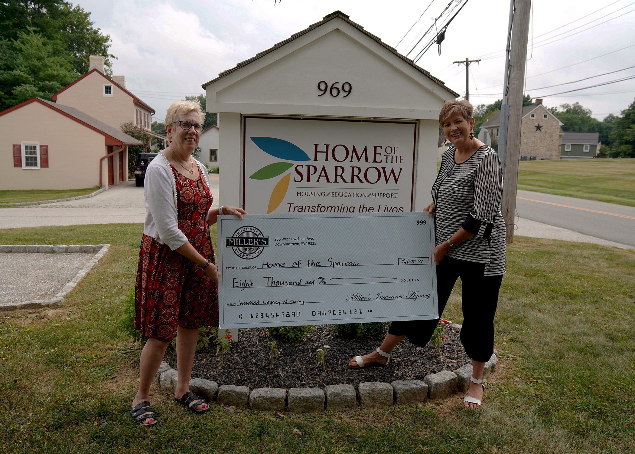 Westfield Legacy of Caring Home of the Sparrow Donation
