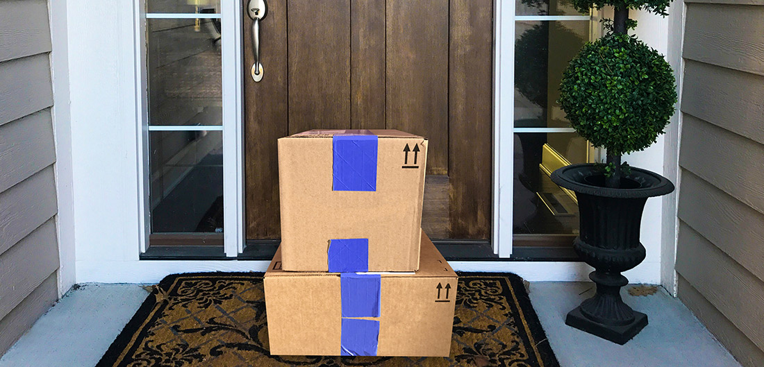packages on a porch